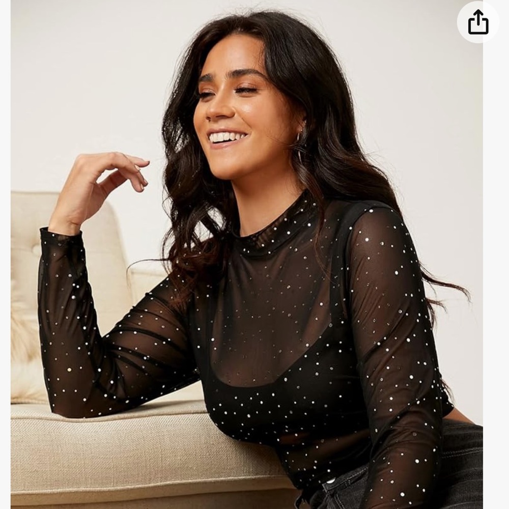 Rhinestone crop top